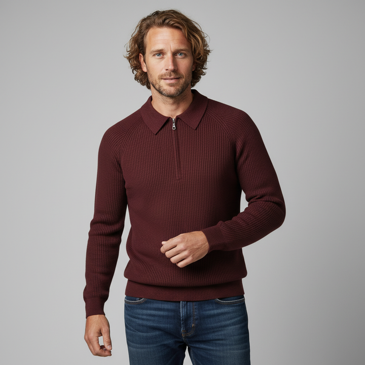 Taylor Merino Wool Ribbed Sweater