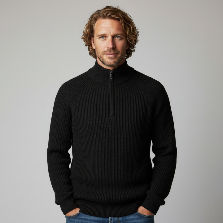Taylor Merino Wool Ribbed Sweater