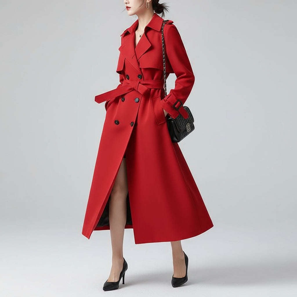 Natalie Double-Breasted Trench Coat