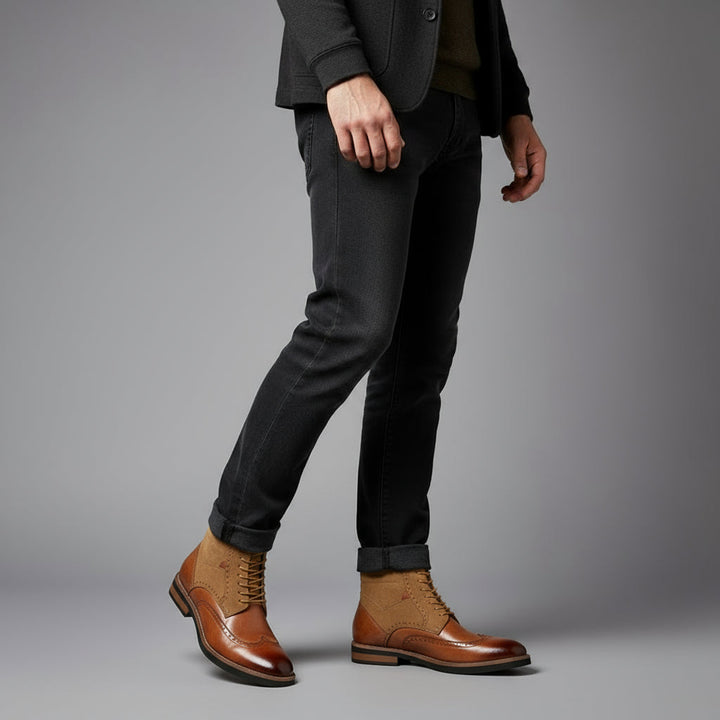 Heather Wingtip Boot
