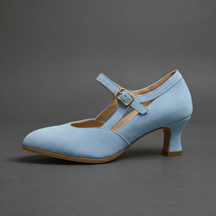 Stephanie T-Strap Kitten Pump