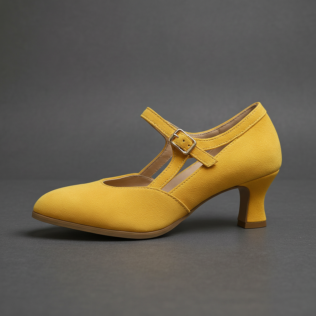 Stephanie T-Strap Kitten Pump
