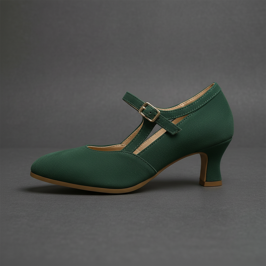 Stephanie T-Strap Kitten Pump
