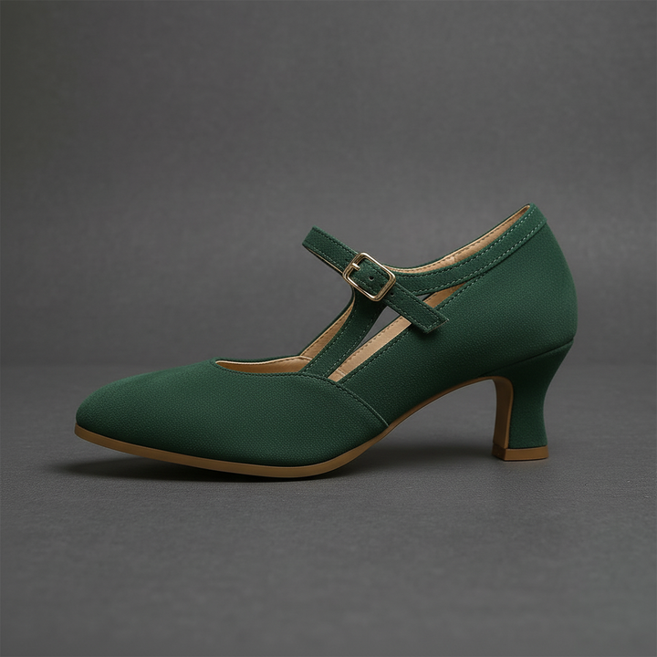 Stephanie T-Strap Kitten Pump