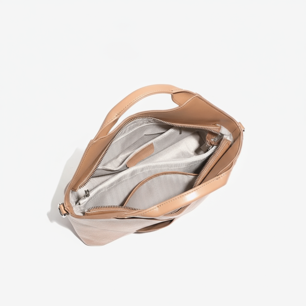 Velour Contour Structured Handbag