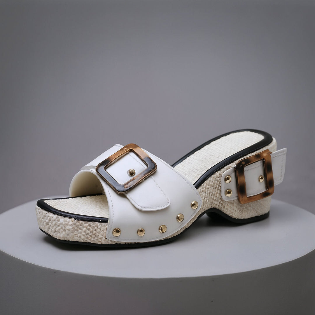 Faith Studded Platform Mule