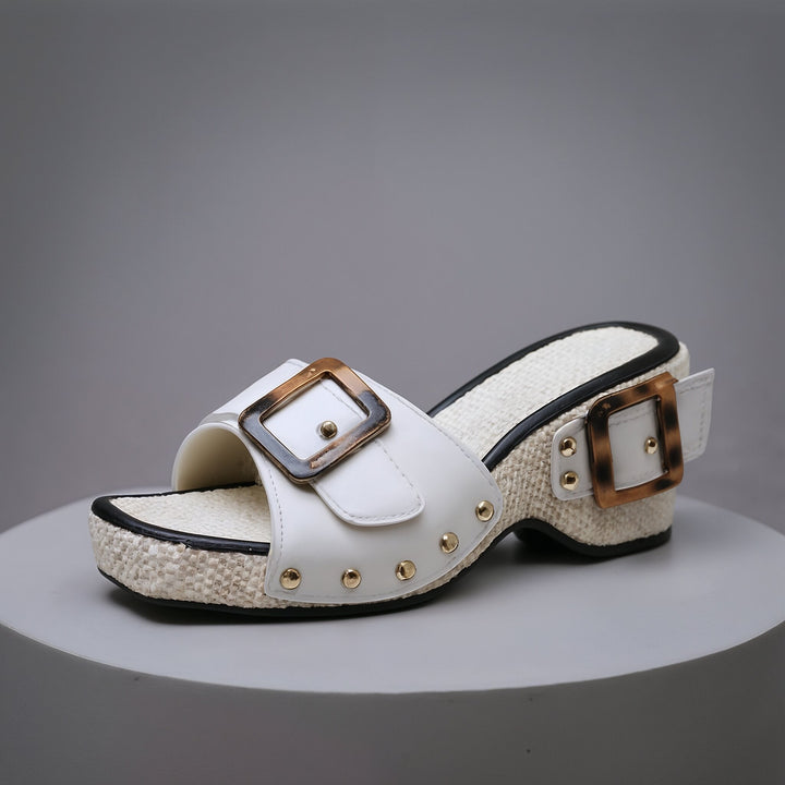 Faith Studded Platform Mule