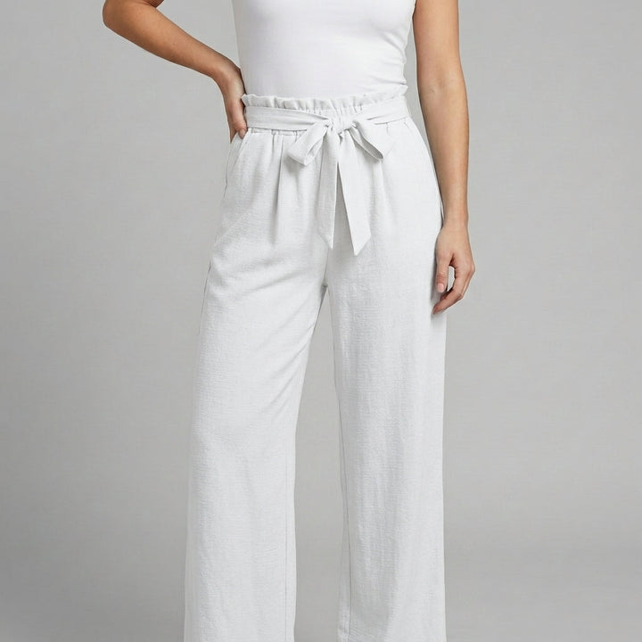 Sawyer Paperbag Wide-Leg Pants