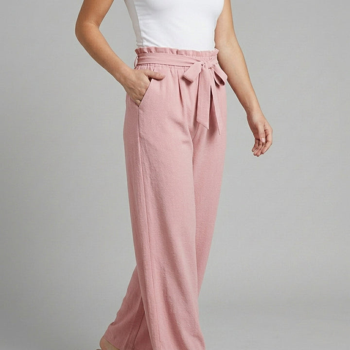 Sawyer Paperbag Wide-Leg Pants