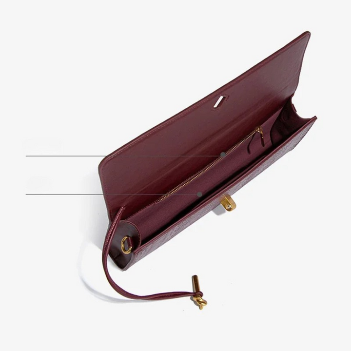Jessica Snake Print Clutch