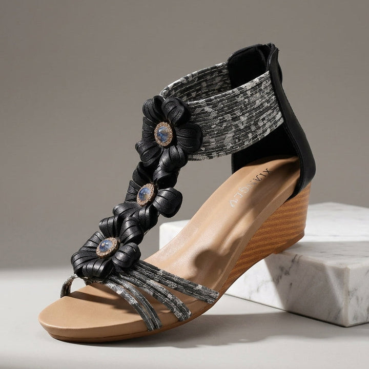 Whitney Floral Wedge Sandal