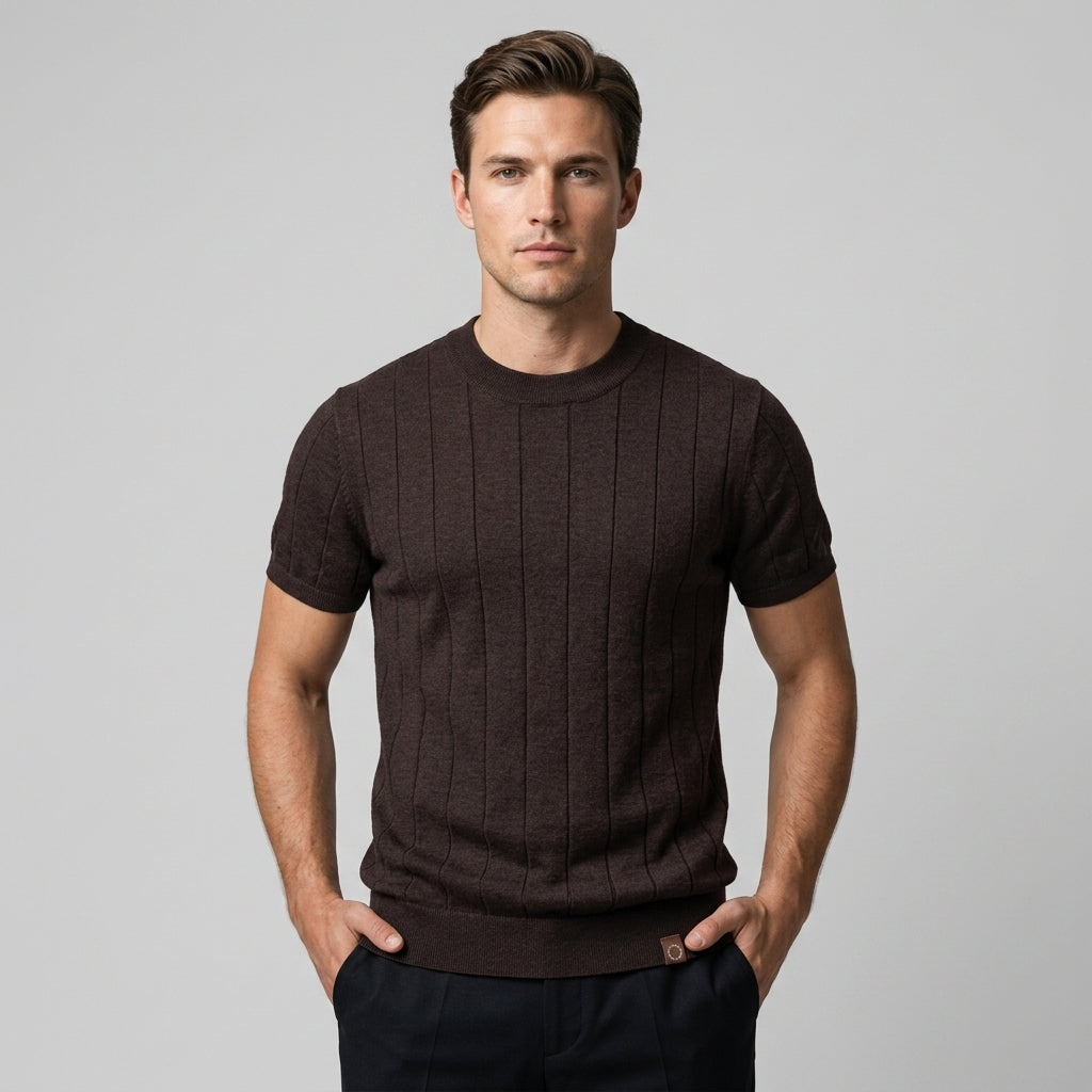 Kayla Ribbed Cotton Tee