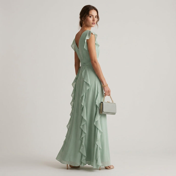 Dana Ruffle Wrap Maxi Dress