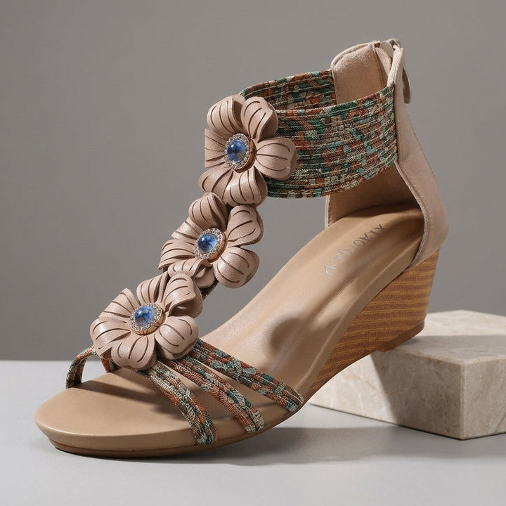 Whitney Floral Wedge Sandal