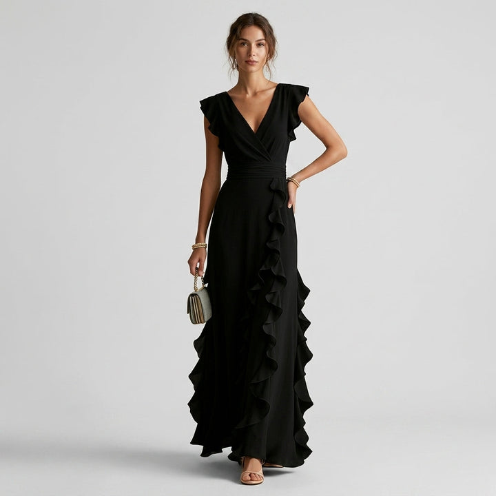 Dana Ruffle Wrap Maxi Dress
