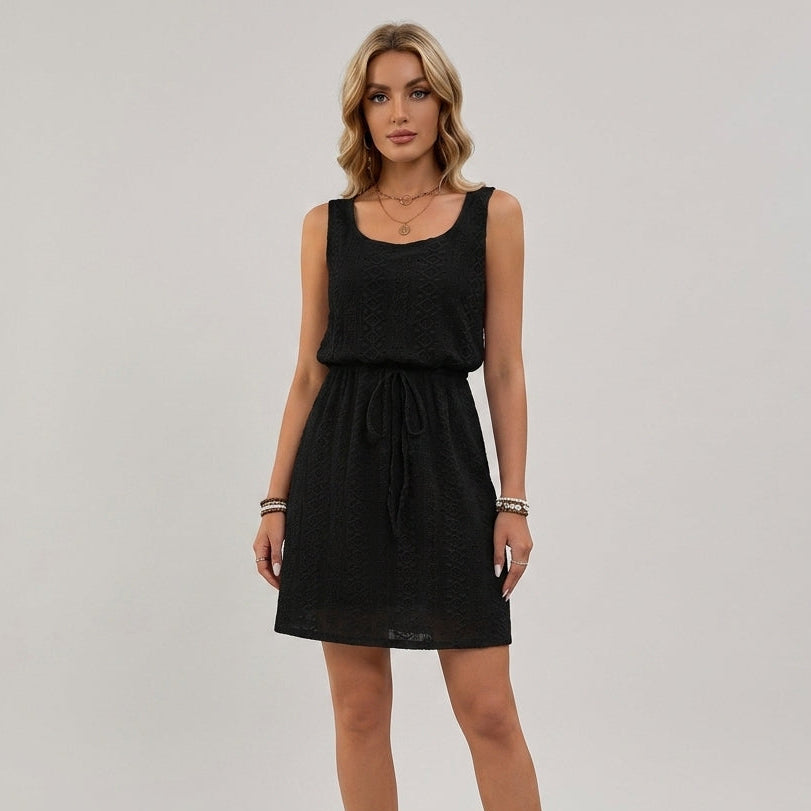 Rachel Eyelet Tie-Waist Dress
