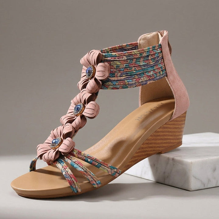 Whitney Floral Wedge Sandal