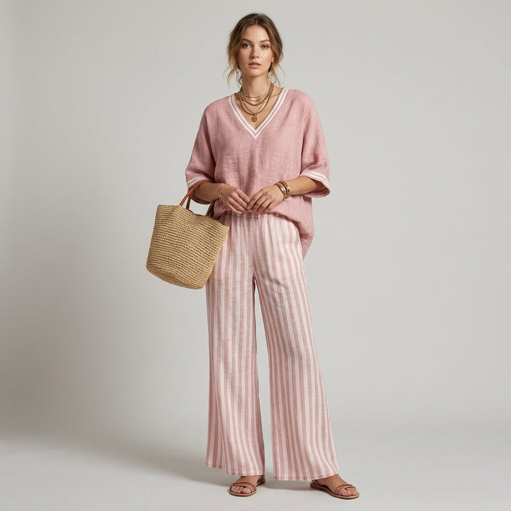 Blake Striped Wide Leg Set