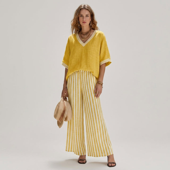 Blake Striped Wide Leg Set
