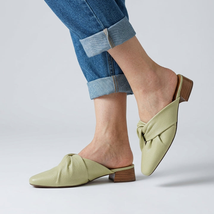 Stephanie Leather Twist Mule