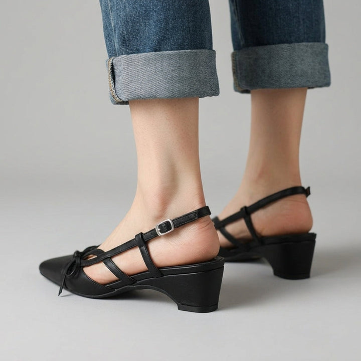 Natalie Bow Pointed Slingback
